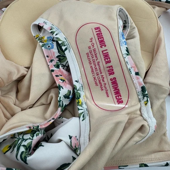 Lime Ricki Somerset Floral Shoulder Tie V-Neck One-Piece swimsuit Medium NWOT - Picture 9 of 12